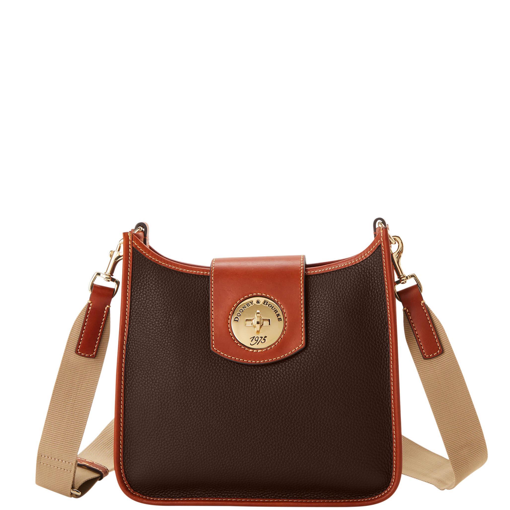 Dooney & Bourke Womens Pebble Turnlock Leather Messenger 28 Bag in Red Product Image