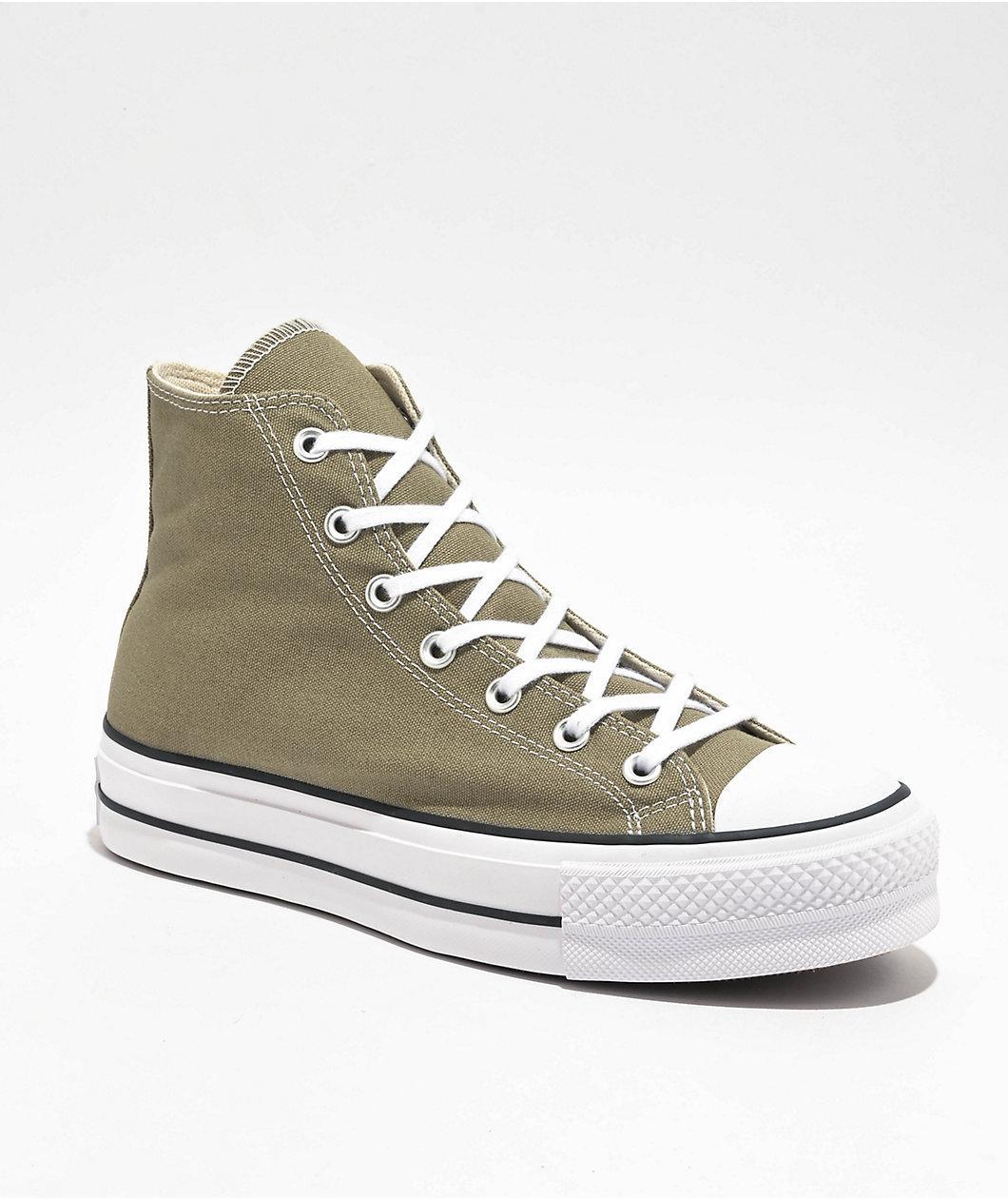 Converse Chuck Taylor All Star Lift Platform Mossy Sloth Shoes Product Image