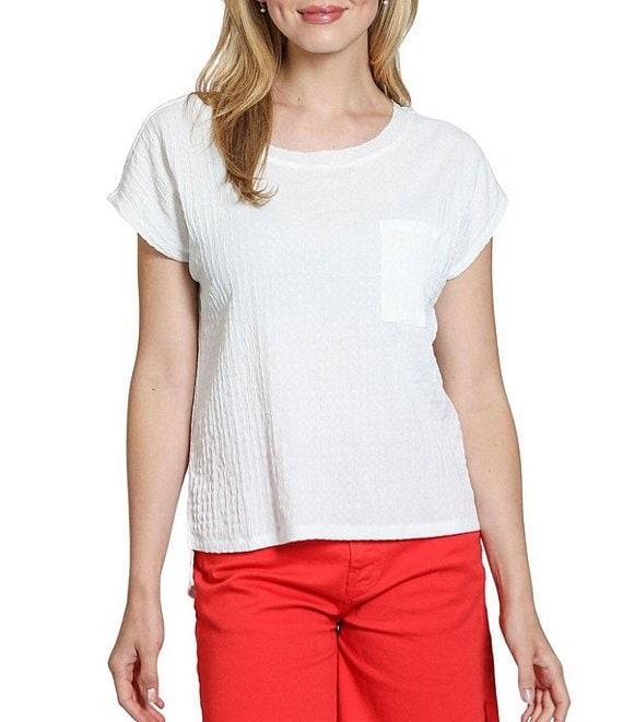 APNY Stretch Woven Crew Neck Short Sleeve Tee Product Image