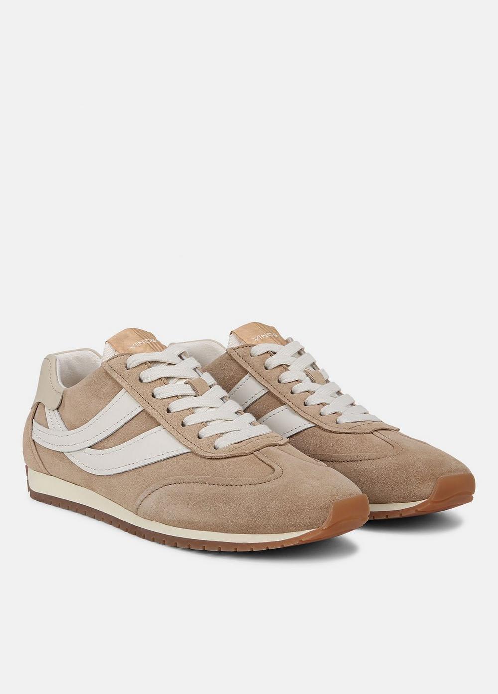 Womens Oasis Suede And Leather Runner Sneaker, New Camel/white Foam, Size 11 Vince Product Image