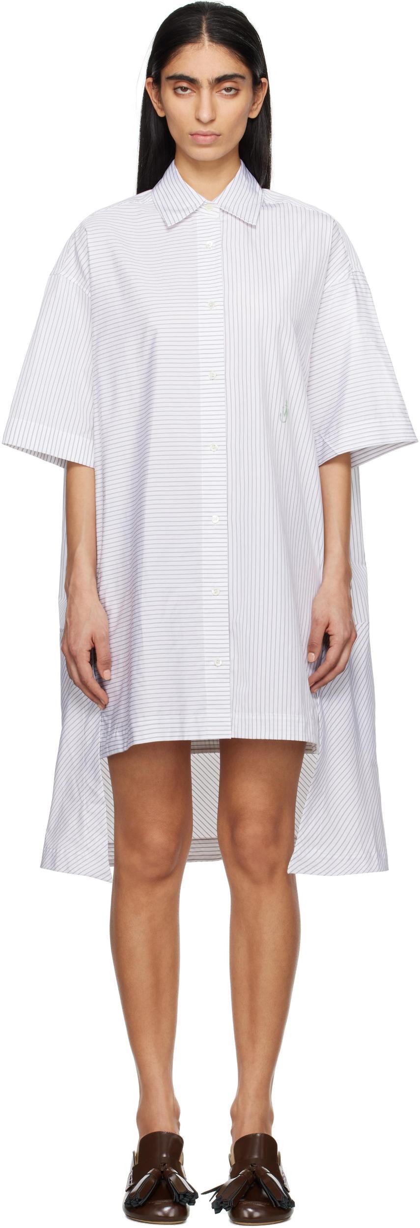 JW ANDERSON Stepped Hem Shirt Dress In Grey Product Image