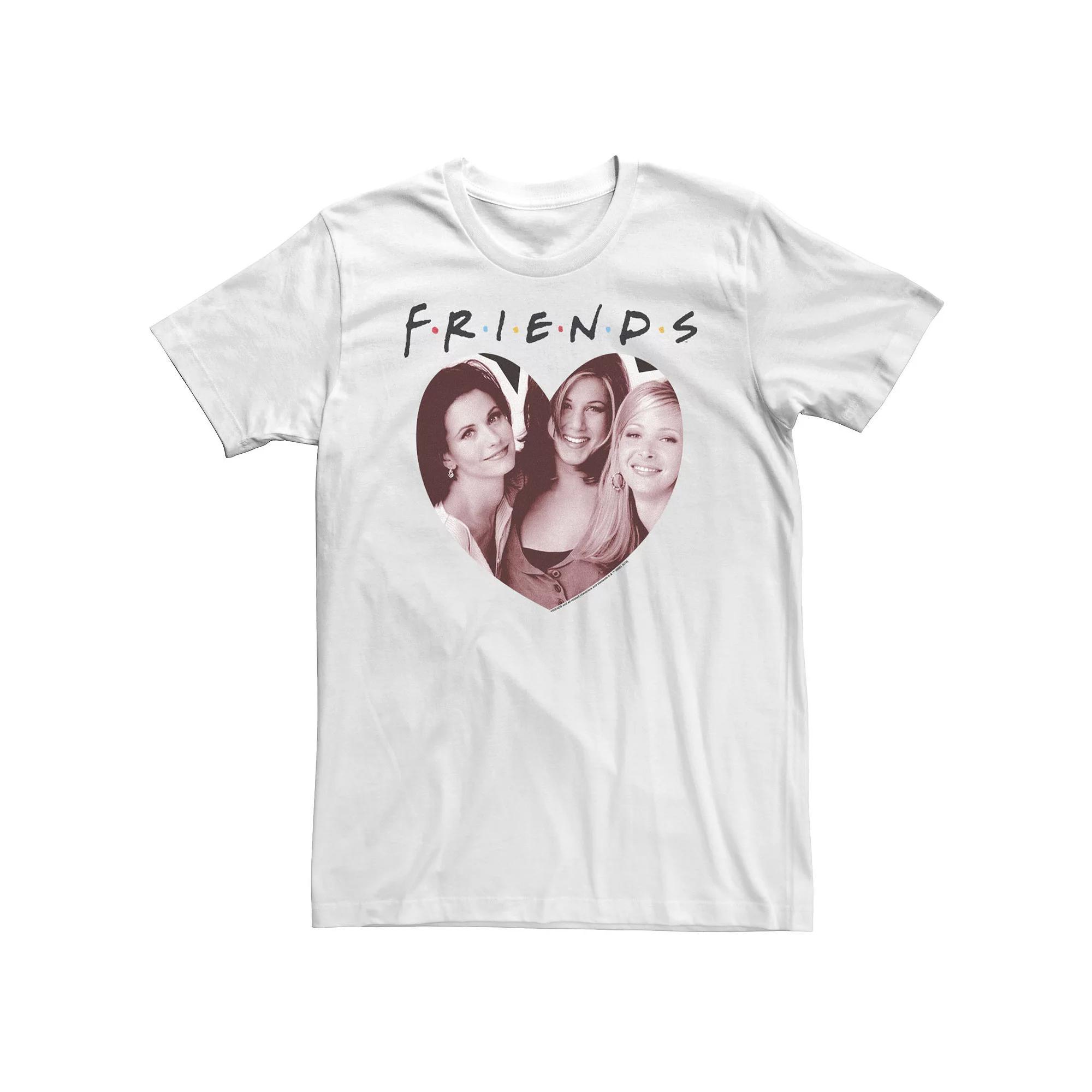 Big & Tall Friends The Girls Heart Portrait Tee, Men's, Size: 5XL, White Product Image