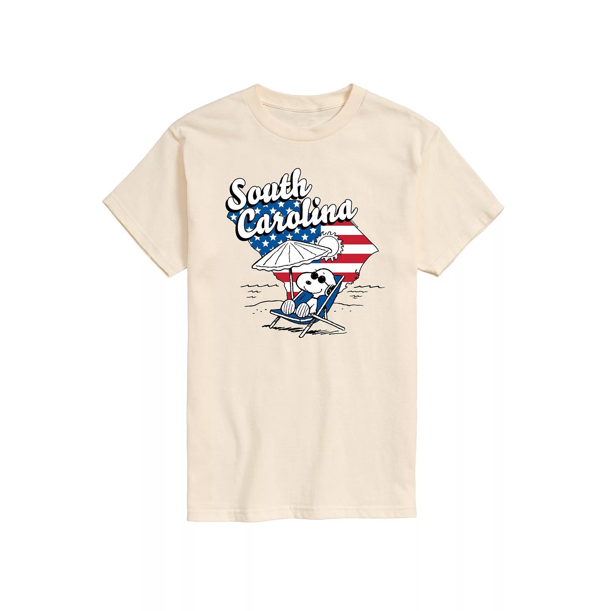 Mens Peanuts Snoopy South Carolina Americana Graphic Tee Ivory Product Image