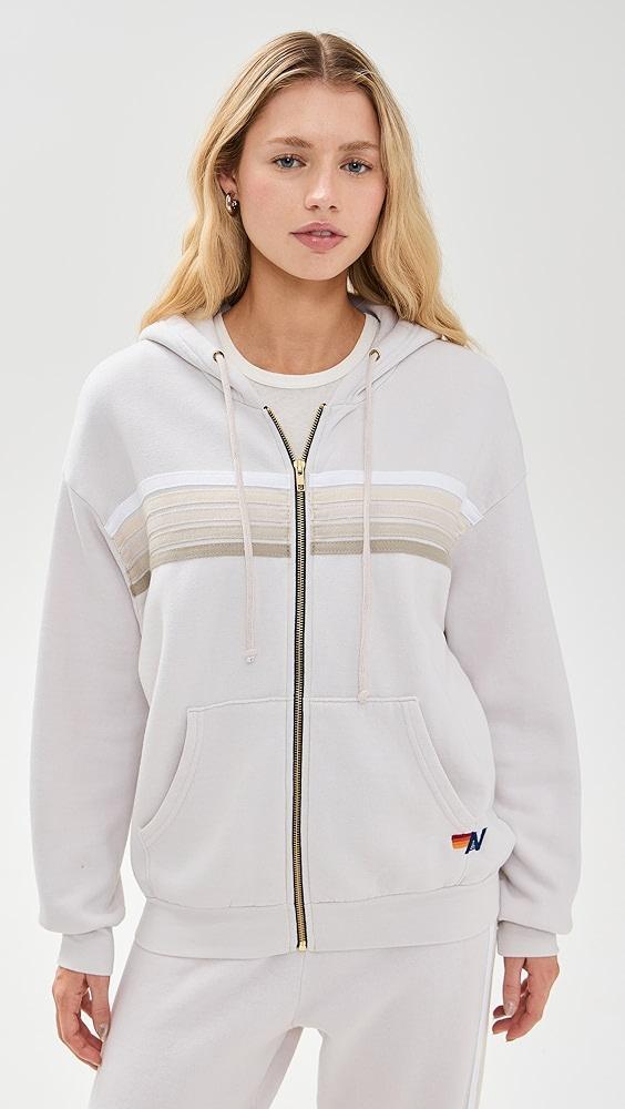 Aviator Nation 5 Stripe Zip Hoodie Relaxed | Shopbop Product Image