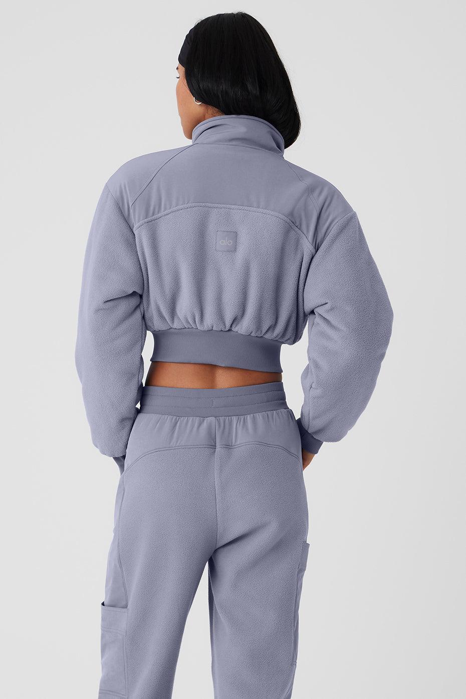 Polar Fleece Cropped Wintry Mix Jacket - Fog Product Image