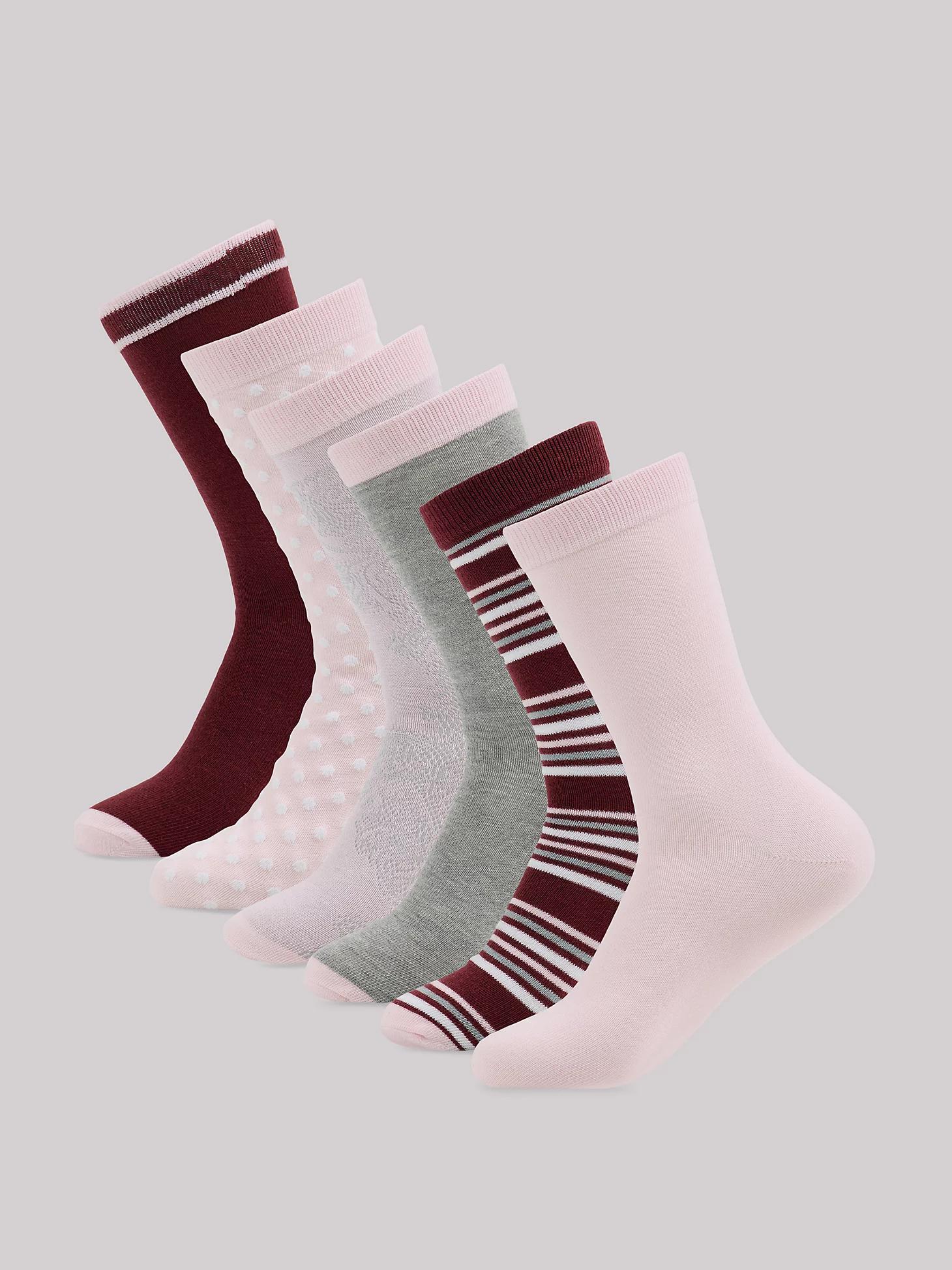 Women's 6-Pack Assorted Crew Socks | Women's Accessories | Lee® Product Image