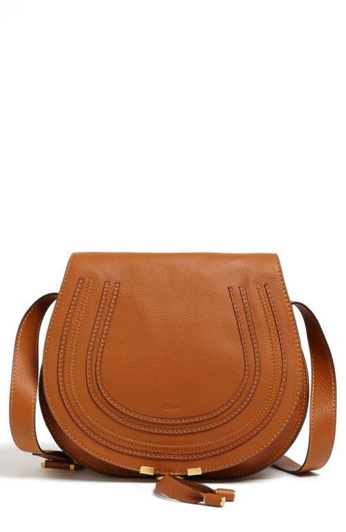 Womens Medium Marcie Leather Saddle Bag Product Image