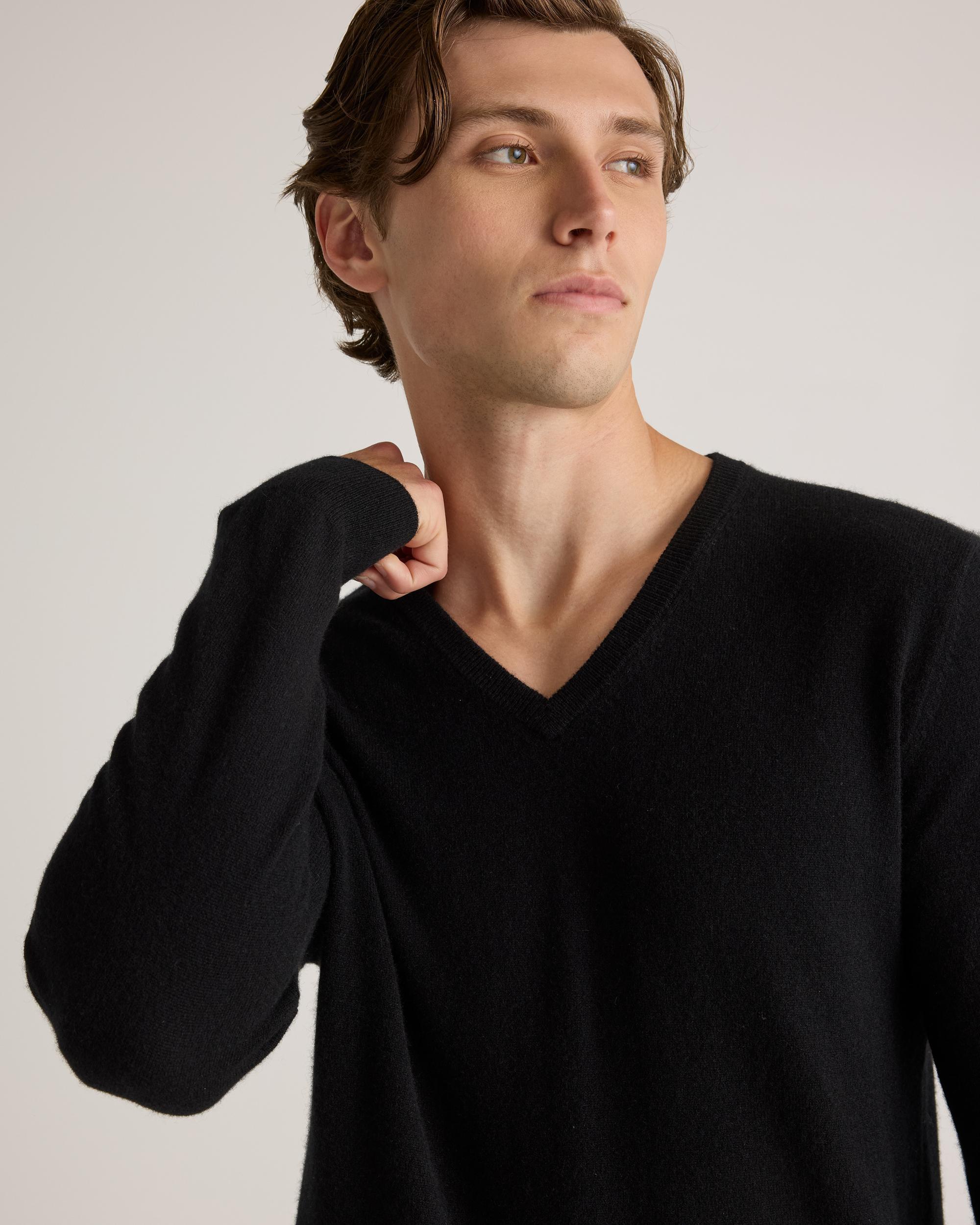 Quince | Men's Mongolian Cashmere V-Neck Sweater Product Image