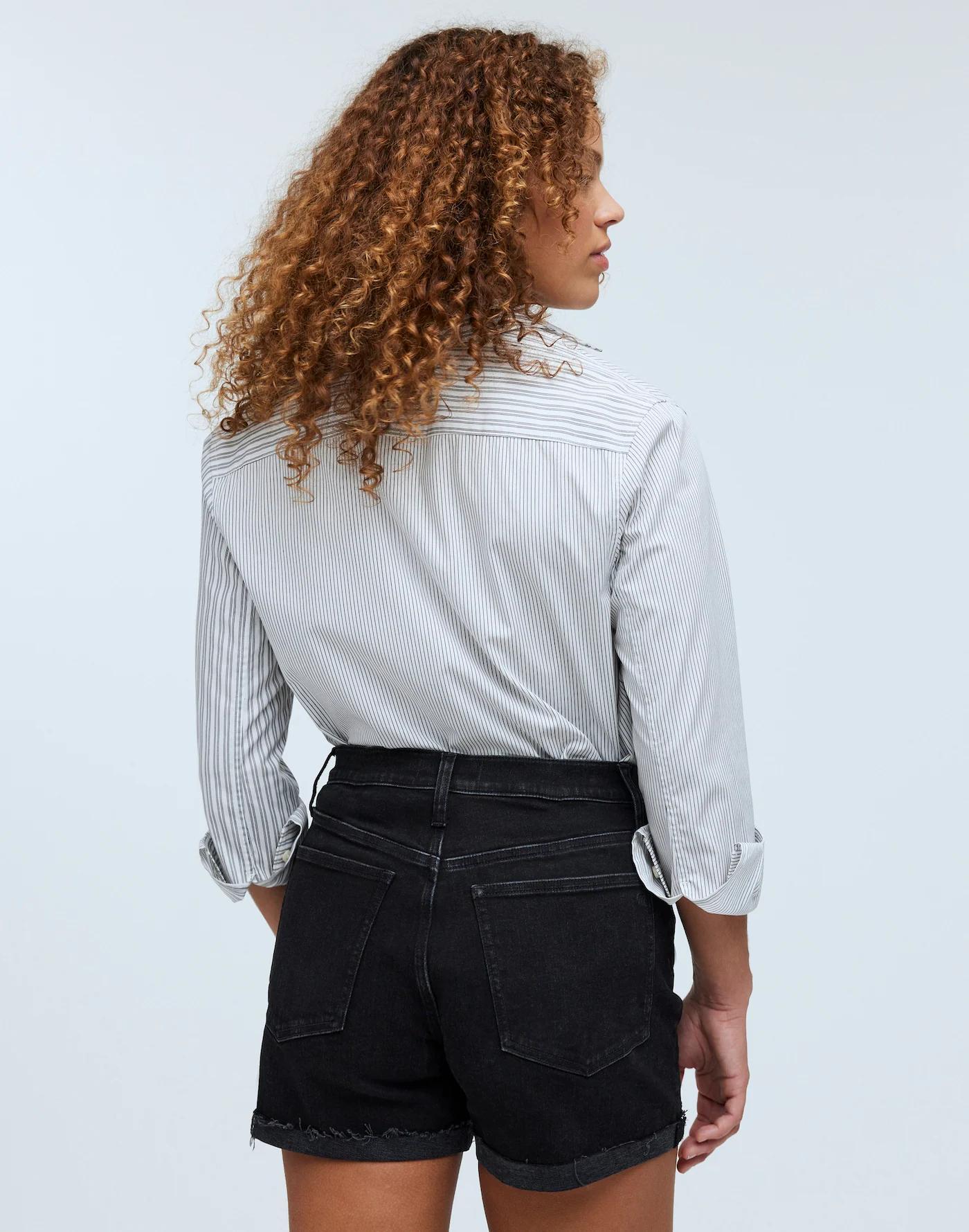 High-Rise Denim Shorts in Halwood Wash Product Image