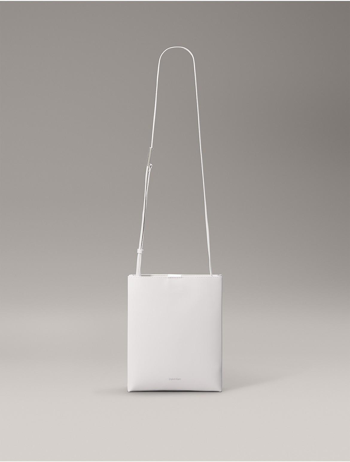 Calvin Klein Women's Line Leather Crossbody Bag - White Product Image