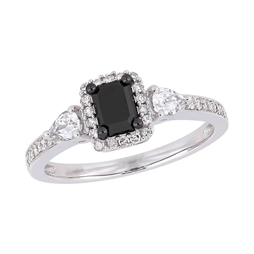 Stella Grace 10k White Gold 7/8 Carat T.W. Diamond & White Sapphire Ring, Women's, 10k Whgold Product Image