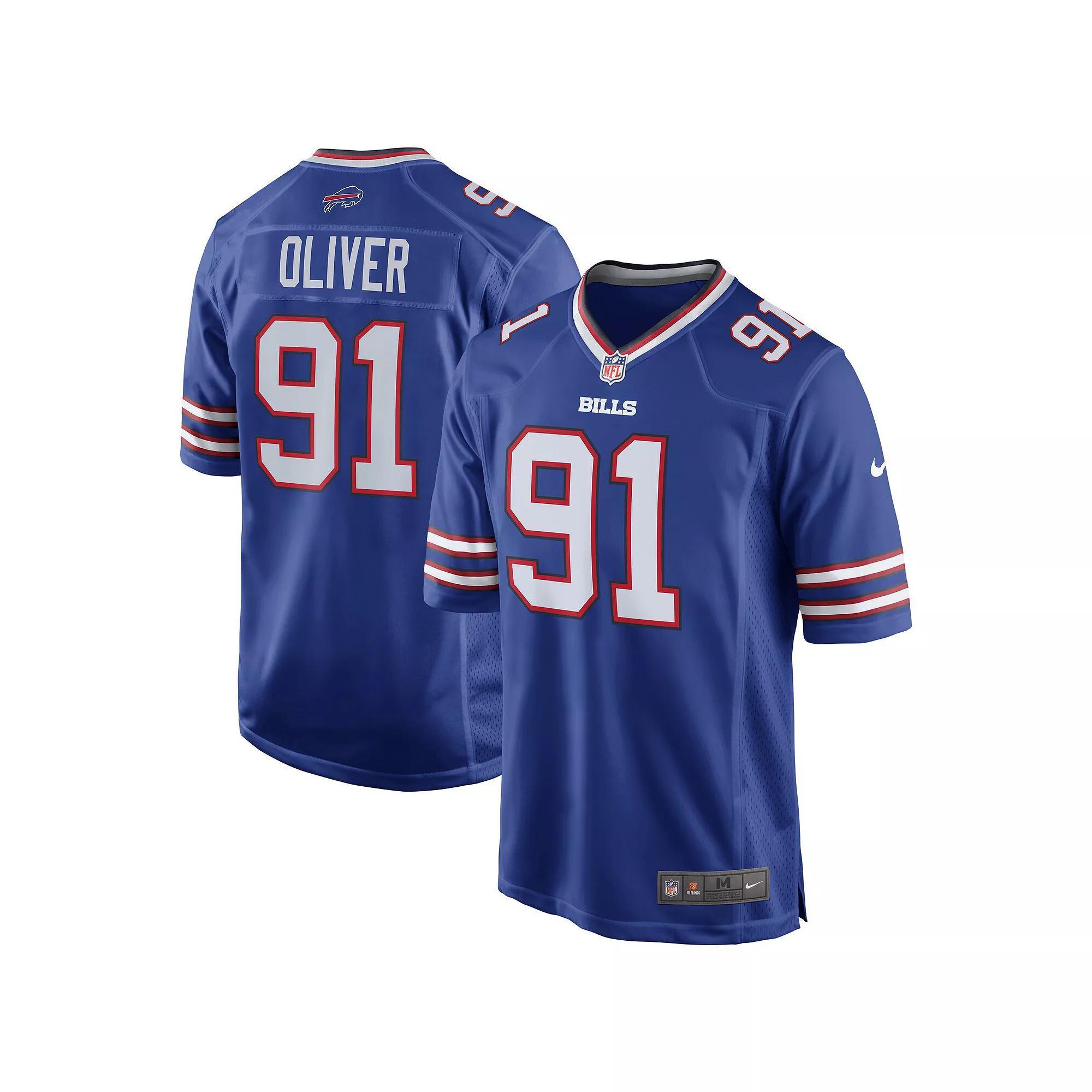 Men's Nike Ed Oliver Royal Buffalo Bills Team Game Player Jersey, Size: 5XL, Blue Product Image