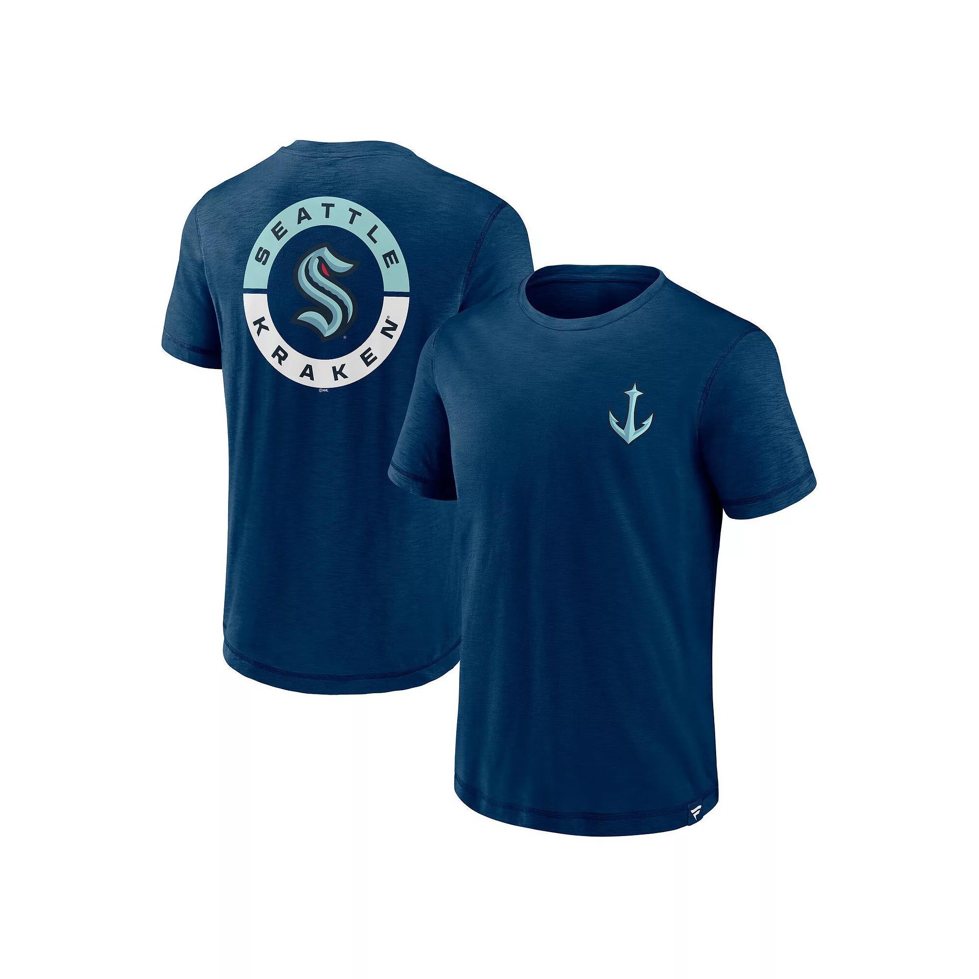 Men's Fanatics Deep Sea Blue Seattle Kraken High Stick T-Shirt, Size: Medium, Krk Blue Product Image