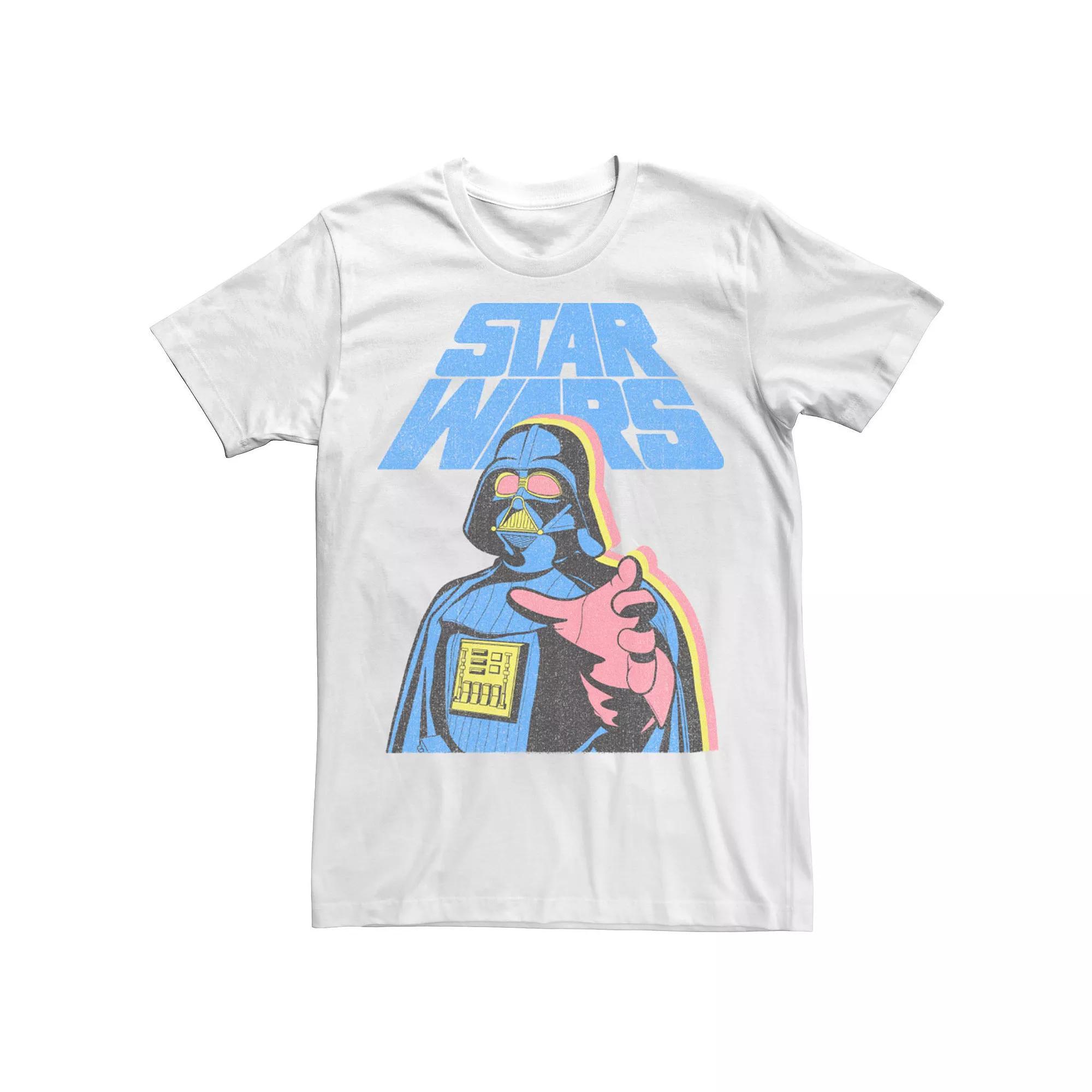 Men's Star Wars Vader Three Color Hold Tee, Size: 3XL, White Product Image