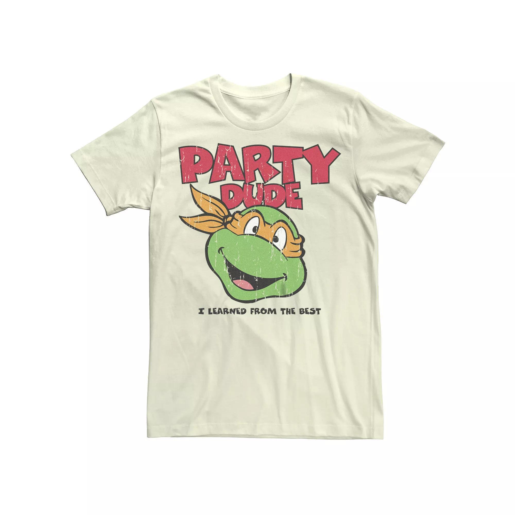 Men's Teenage Mutant Ninja Turtles Party Dude Graphic Tee, Size: Large, Natural Product Image