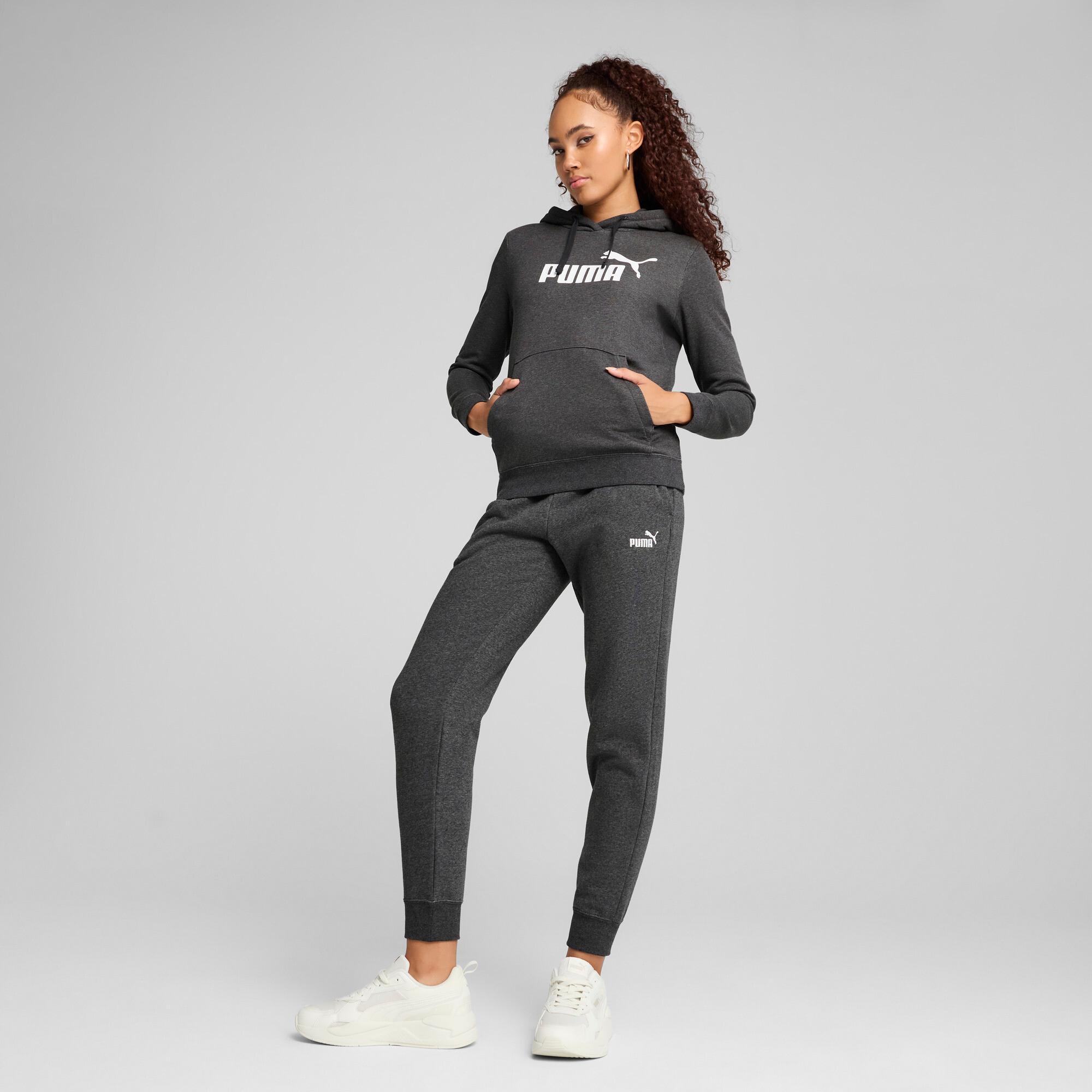 PUMA Essentials No. 1 Logo Women's Hoodie in Grey Product Image