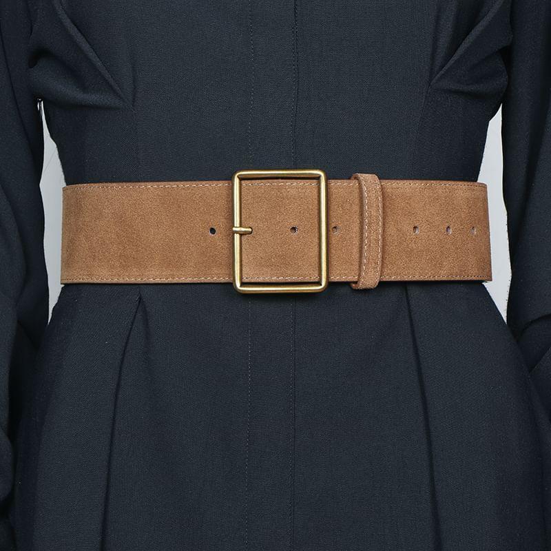 Faux Leather Wide Belt Product Image