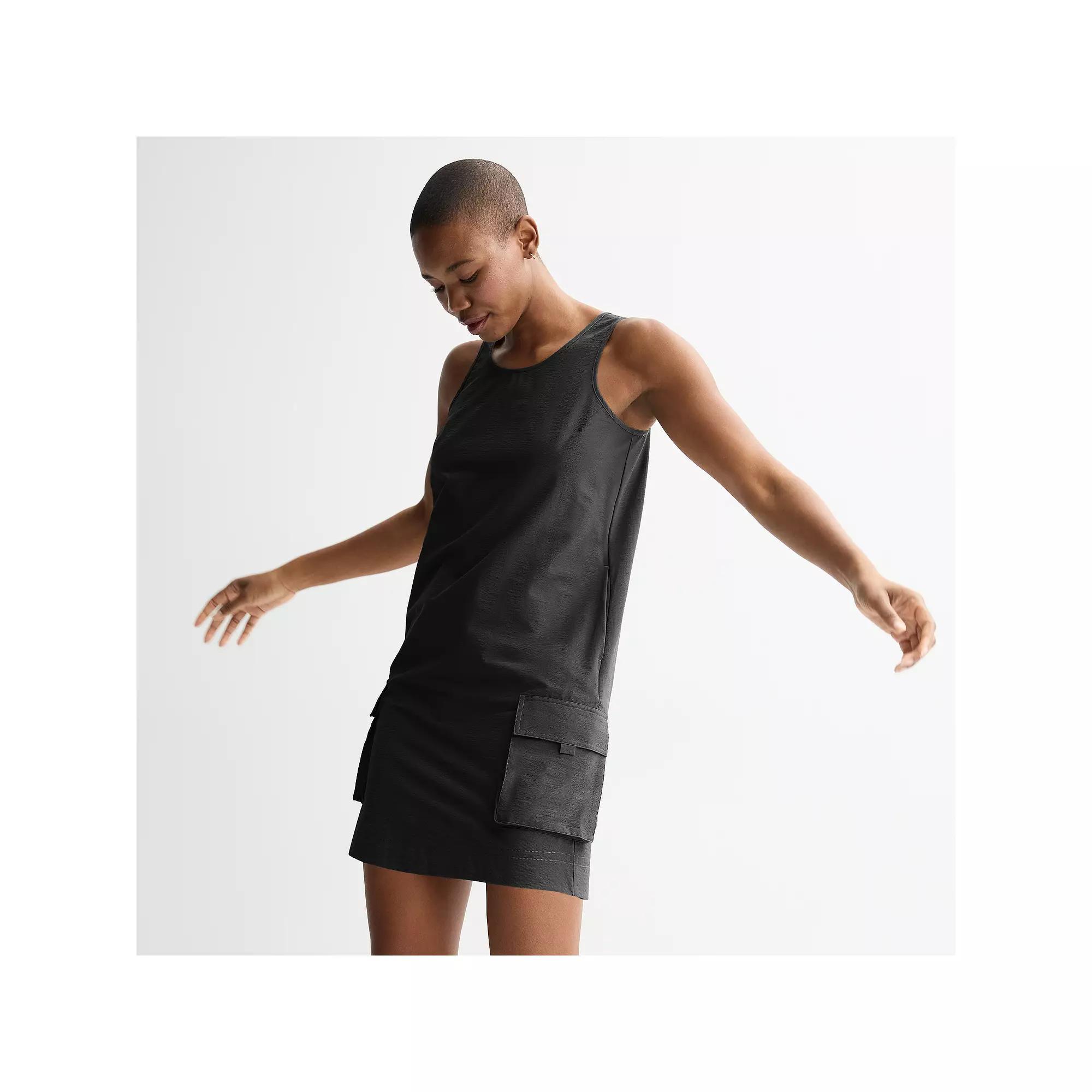 Women's FLX Woven Sleeveless Hiking Dress, Size: Large, Mineral Black Product Image