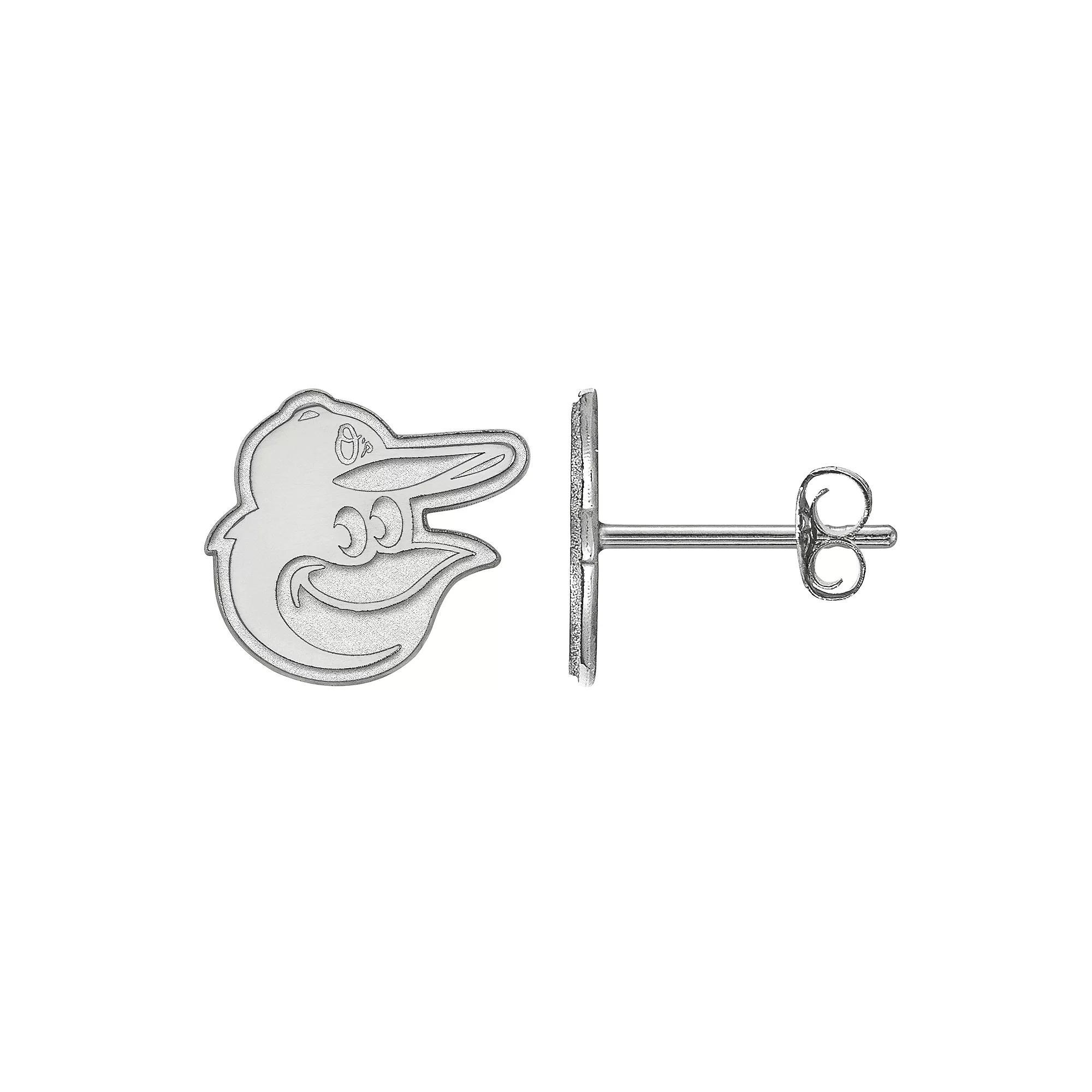 LogoArt Sterling Silver Baltimore Orioles Extra Small Stud Earrings, Women's, Size: 10MM Product Image