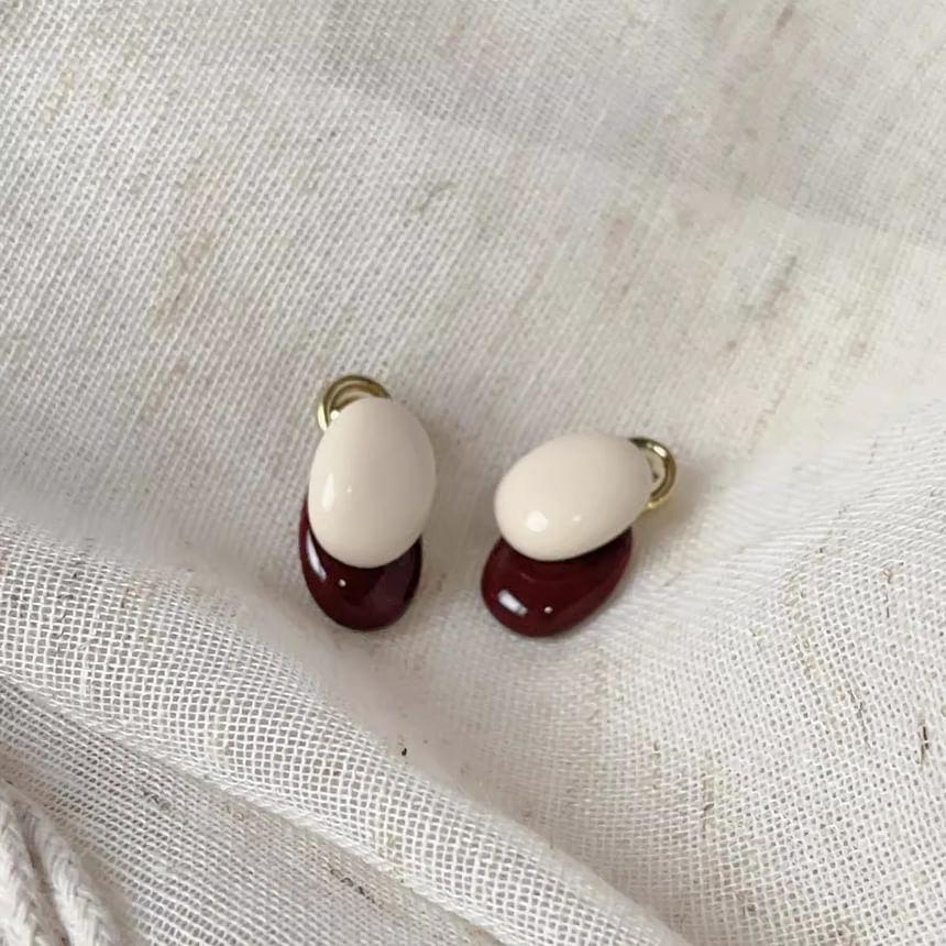 Two Tone Glaze Ear Stud Product Image