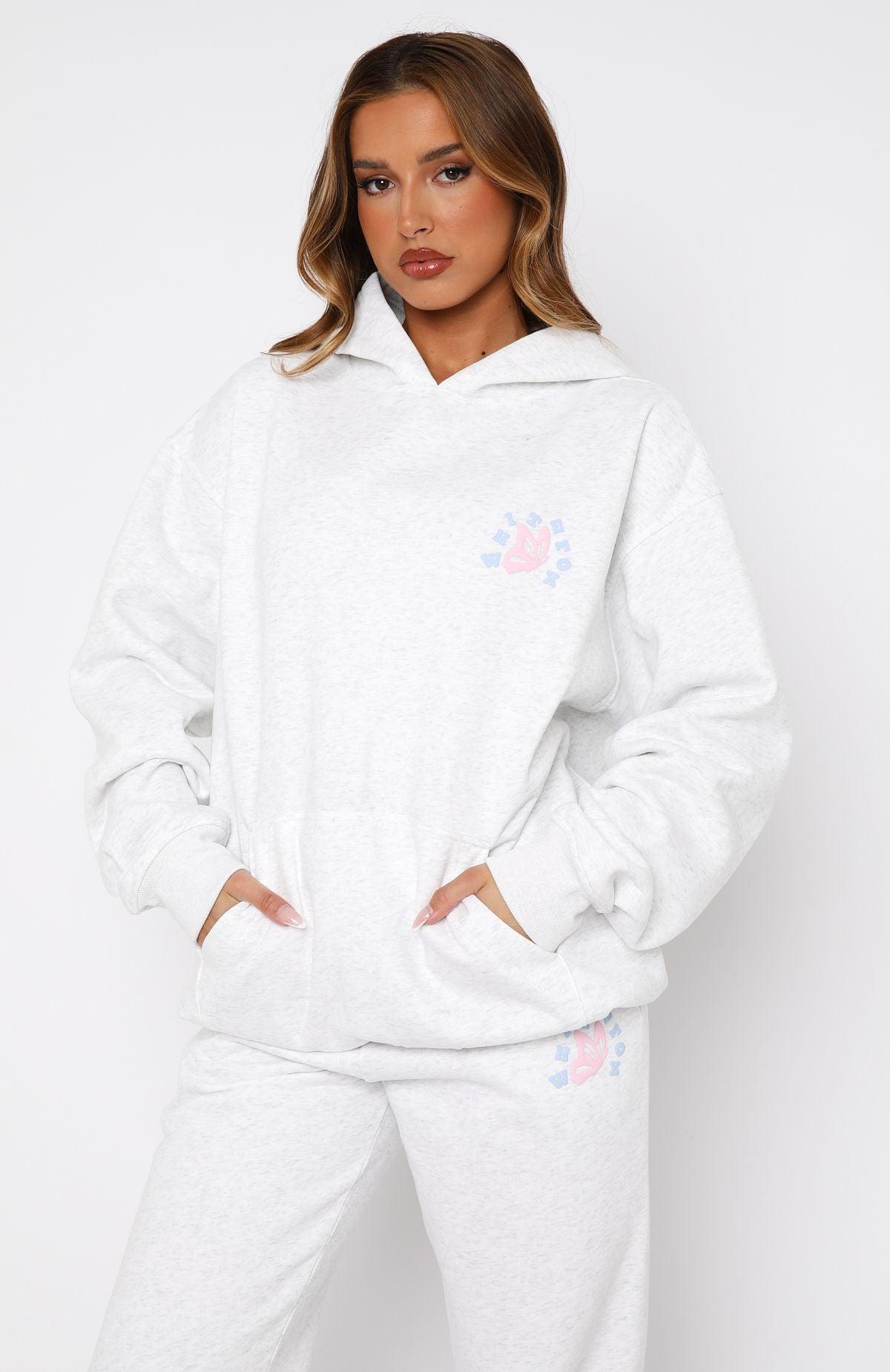 Give You The Best Oversized Hoodie Grey Marle Product Image