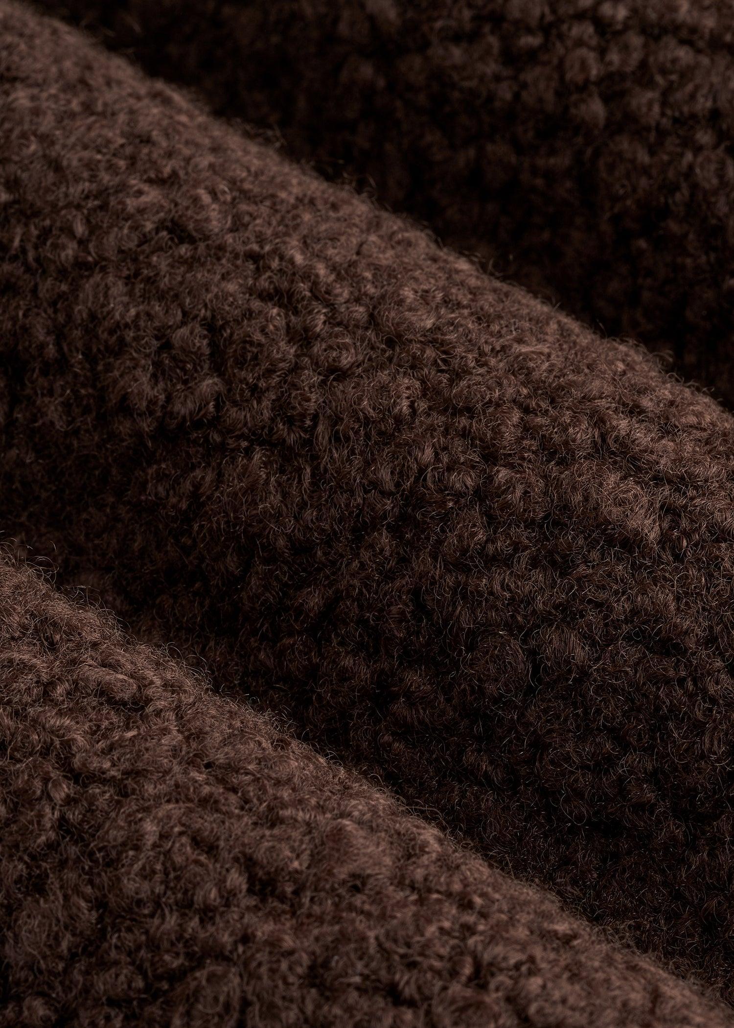 Relaxed Boucle Tall Women's Shacket in Espresso Product Image