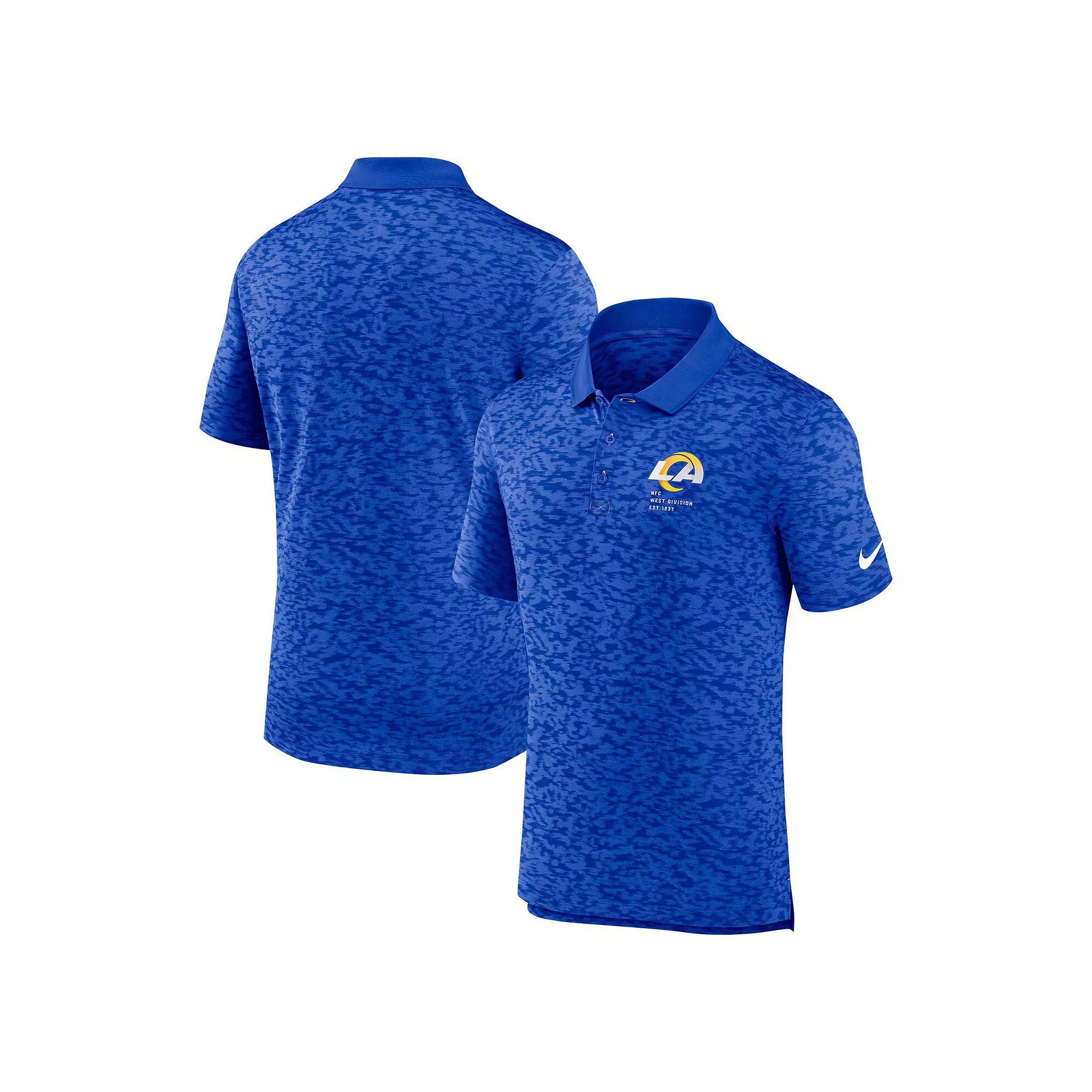 Mens Nike Royal Los Angeles Rams Pique Fashion Performance Polo Product Image