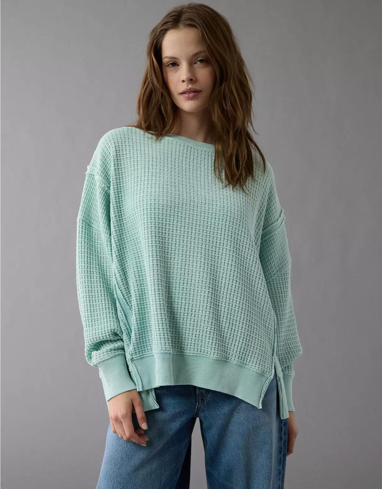 AE Big Hug Waffle Sweatshirt Product Image