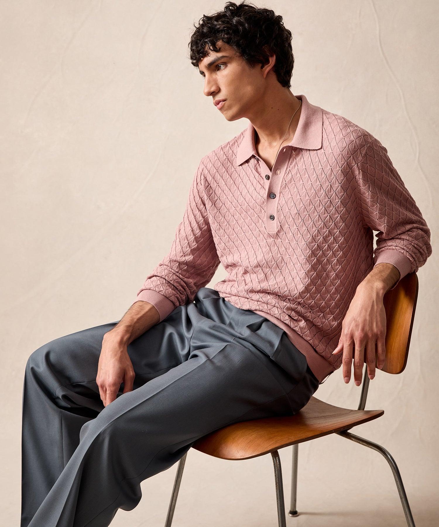 Palma Sweater Polo in Mauve Product Image
