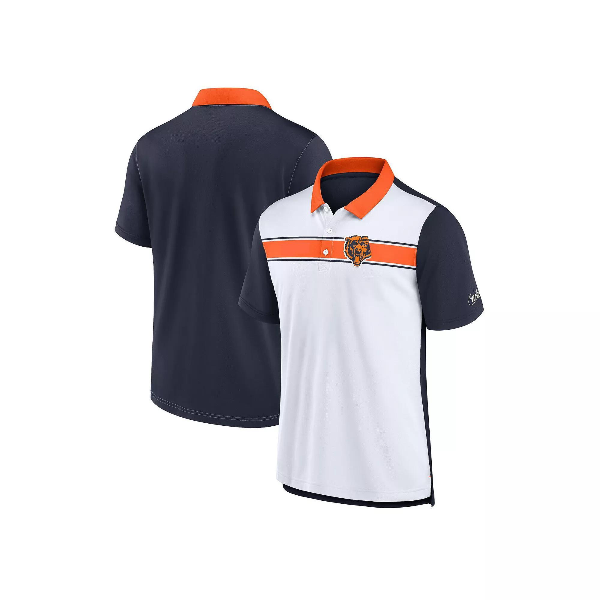 Mens Nike /Navy Chicago Bears Rewind Pique Polo Product Image