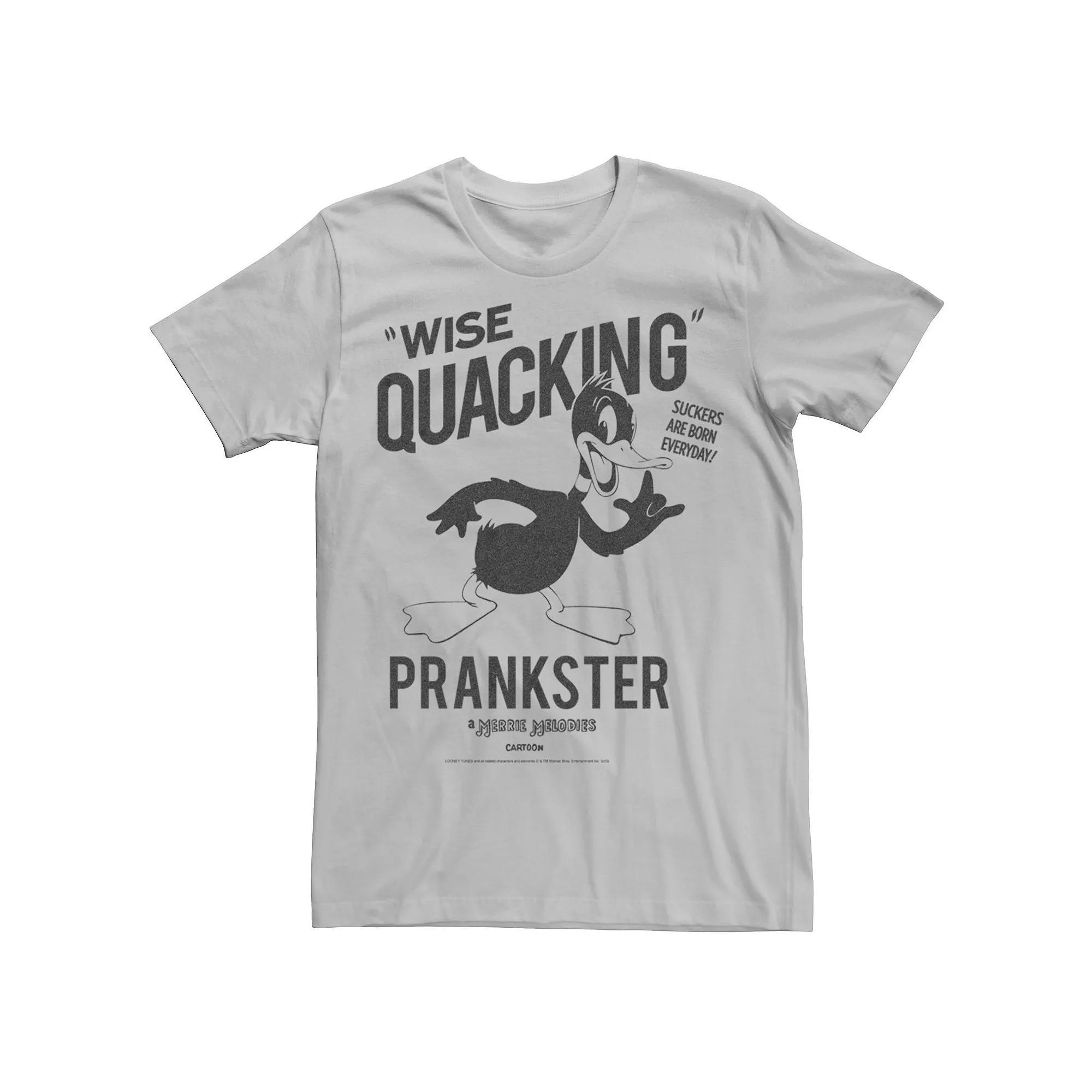 Men's Looney Tunes Daffy Duck Wise Quacking Prankster Tee, Size: Medium, Silver Product Image