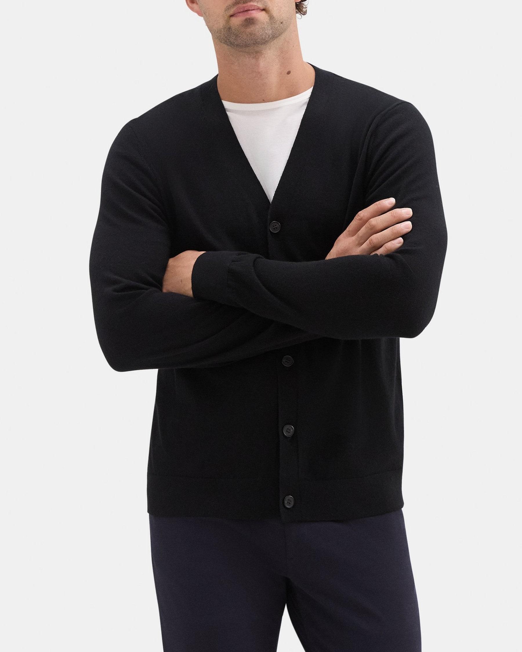 V-Neck Cardigan in Merino Wool Product Image