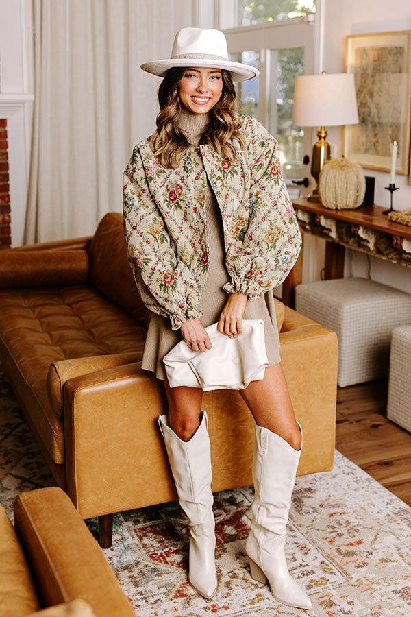 Sweet Poetry Ribbed Mini Dress in Taupe Product Image