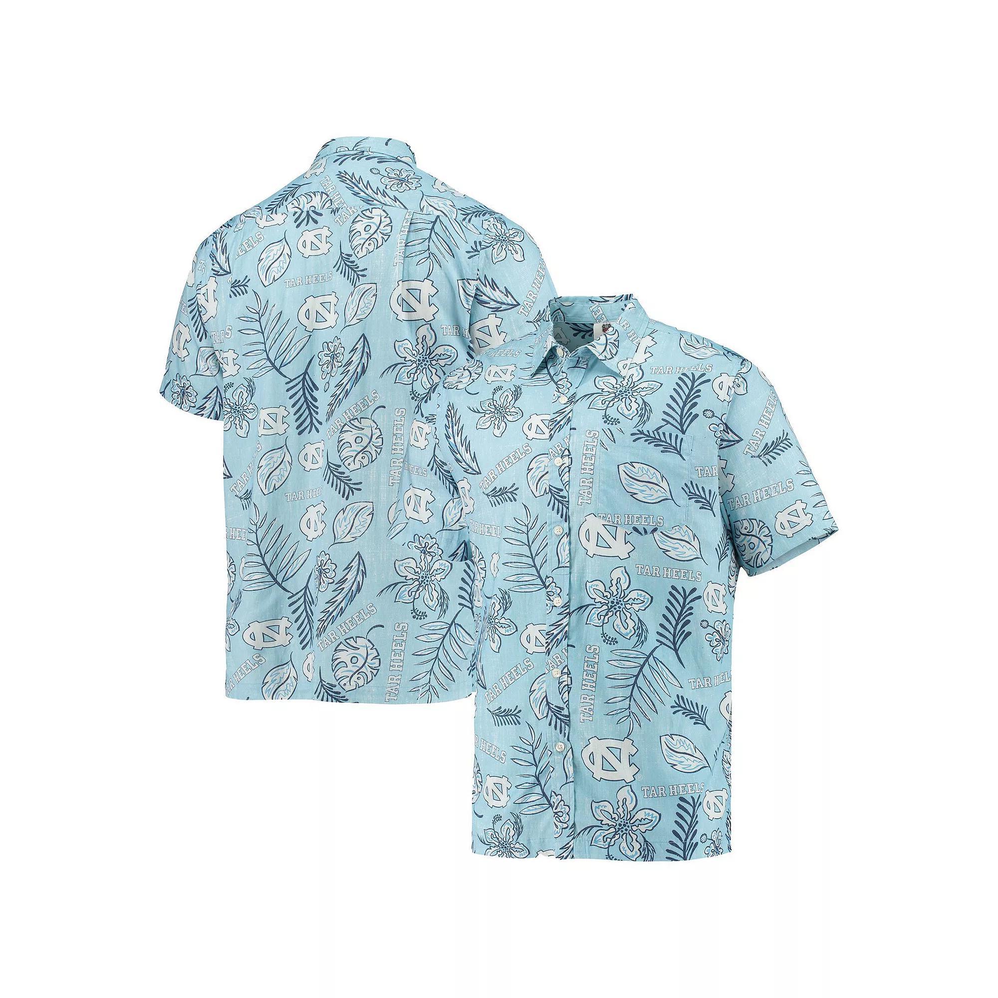Mens Wes & Willy Carolina Blue North Carolina Tar Heels Vintage Floral Button-Up Shirt Product Image