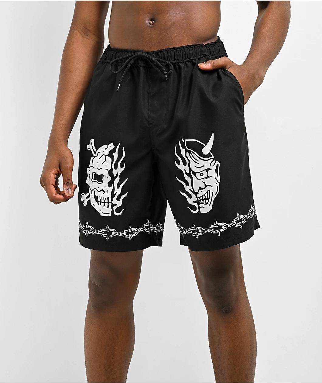 Lurking Class by Sketchy Tank Hotbox Hanya Black Board Shorts Product Image
