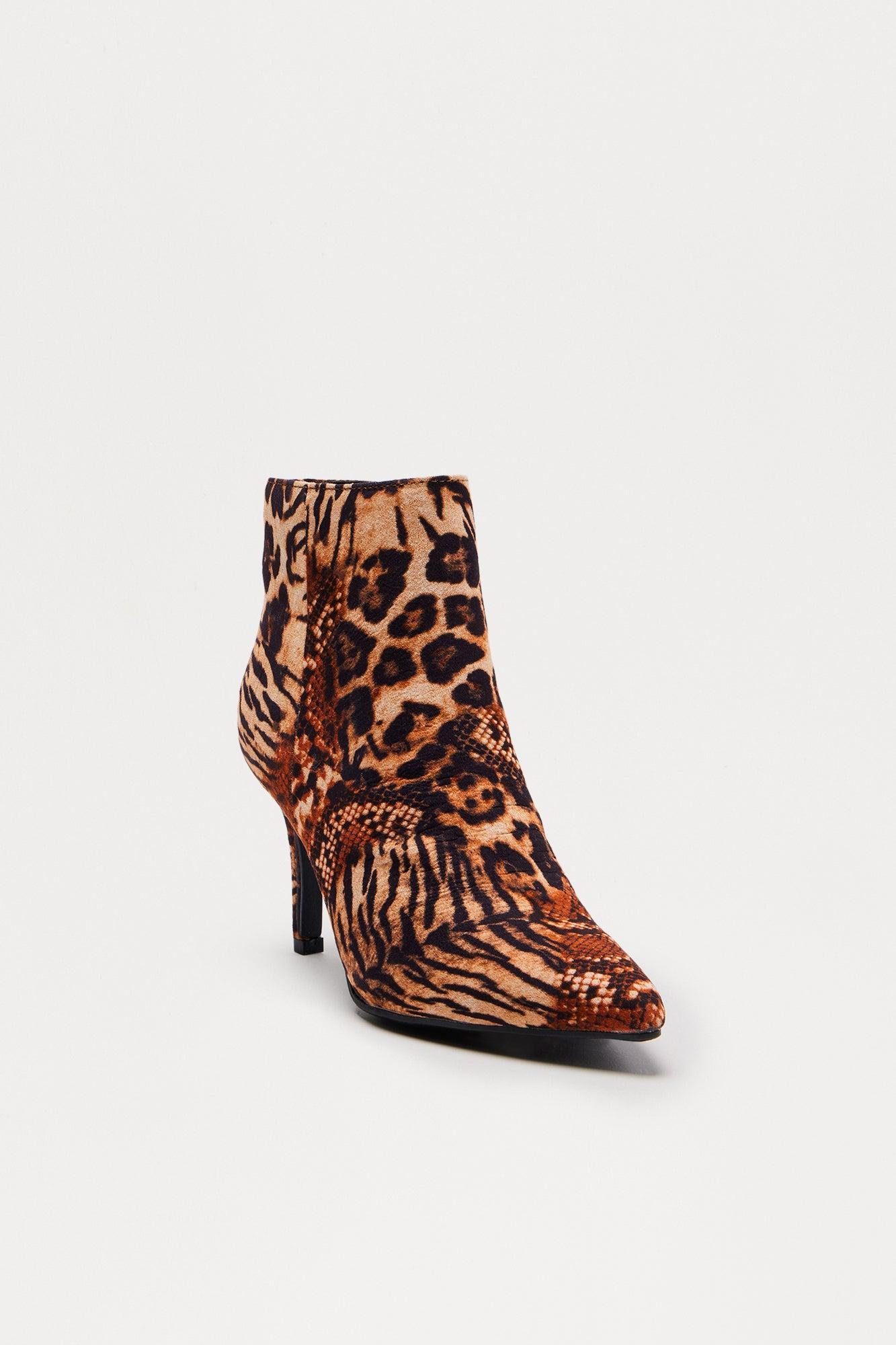 Sora Ankle Booties - Brown/combo Female Product Image
