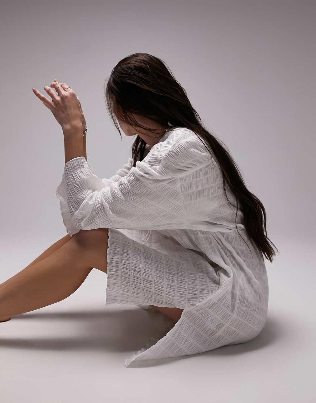 Topshop textured mini coverup Product Image