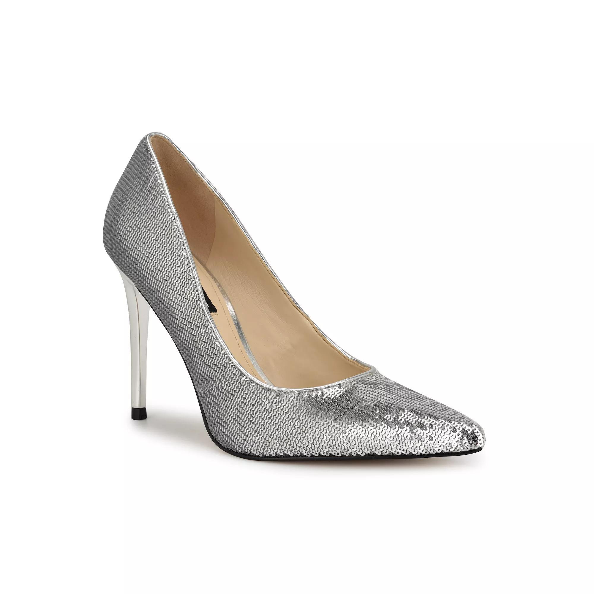 Nine West Fresh Women's Heels, Size: 12, Silver Sequin Product Image