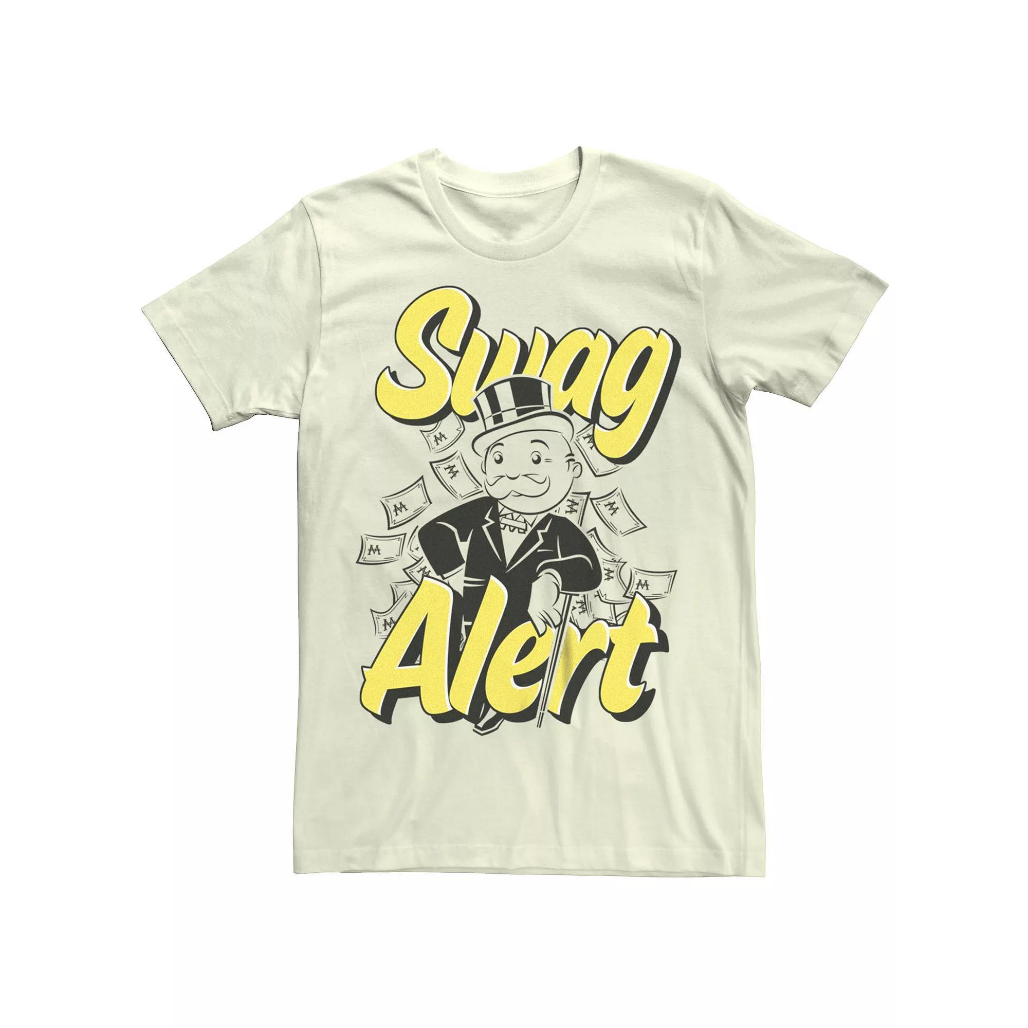 Men's Monopoly Man Rich Swag Alert Graphic Tee, Size: Medium, Natural Product Image