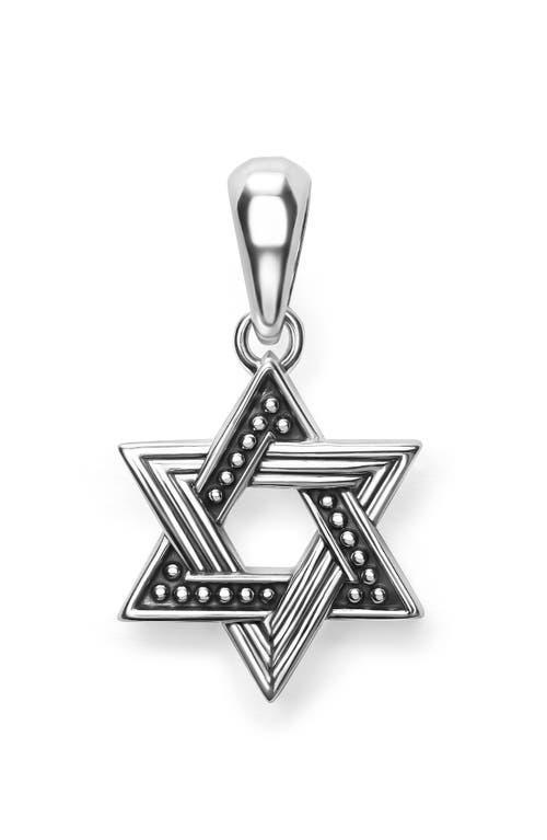 Lagos Mens Sterling Silver Anthem Small Star of David Amulet Pendant Product Image