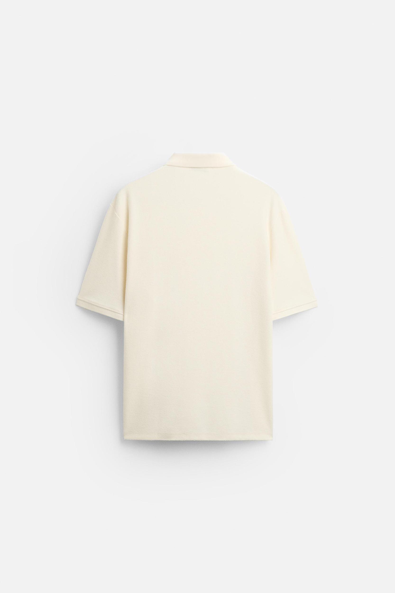 TEXTURED BOUCLÉ POLO SHIRT Product Image