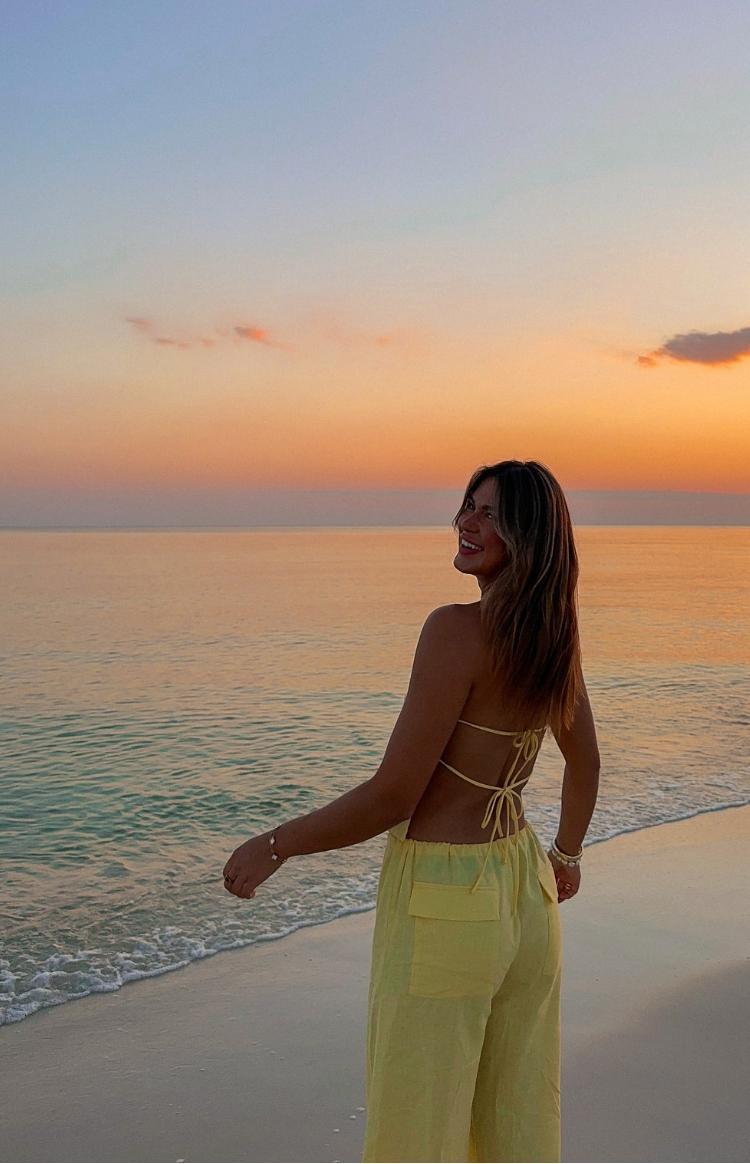 Ibiza Yellow Strapless Top Product Image
