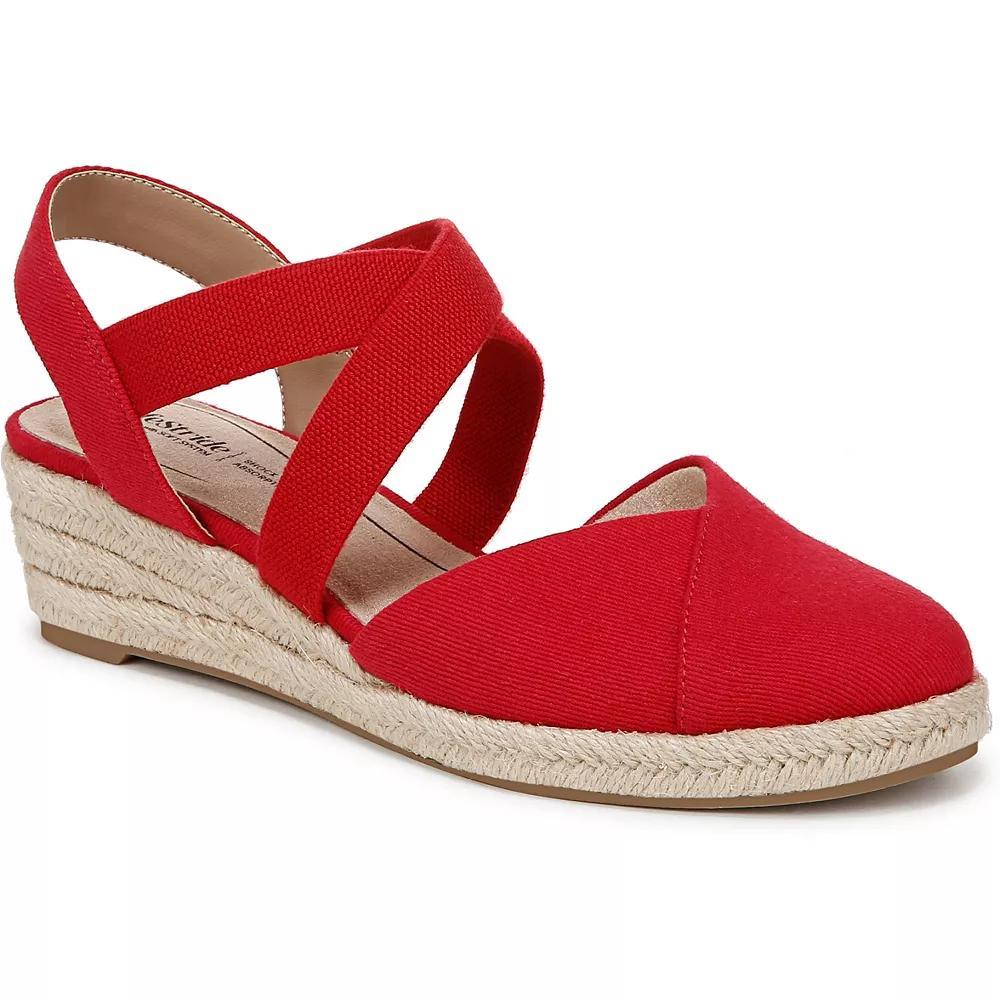 LifeStride Kimball Women's Espadrille Slip-On Wedges, Size: 9, Red Red Product Image