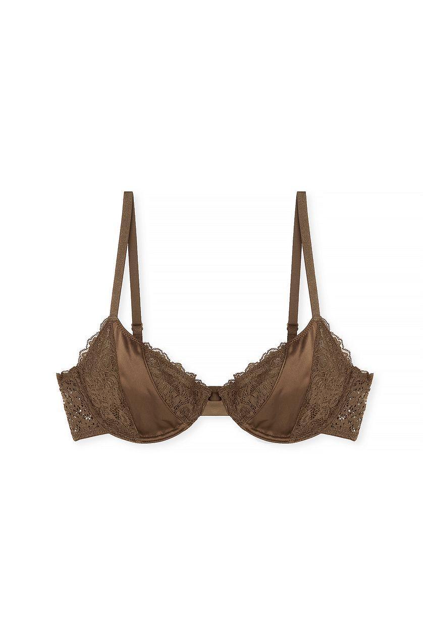 Satin Detail Wire Bra Product Image