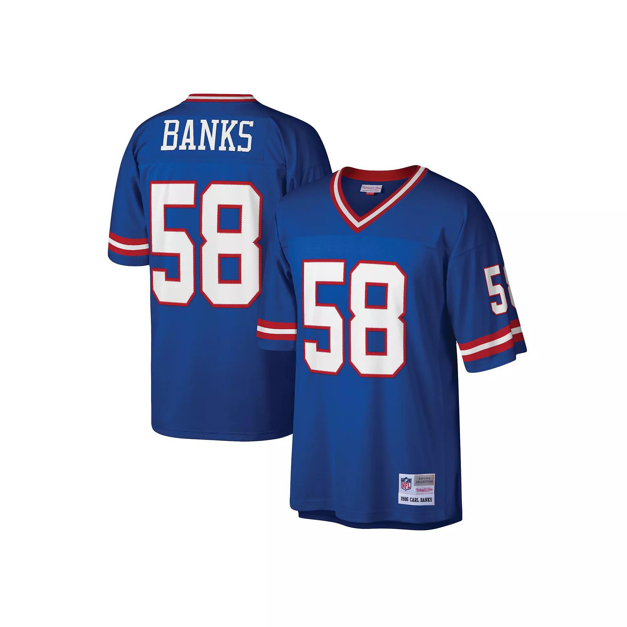 Mens Mitchell & Ness Carl Banks Royal New York Giants Legacy Replica Jersey Product Image