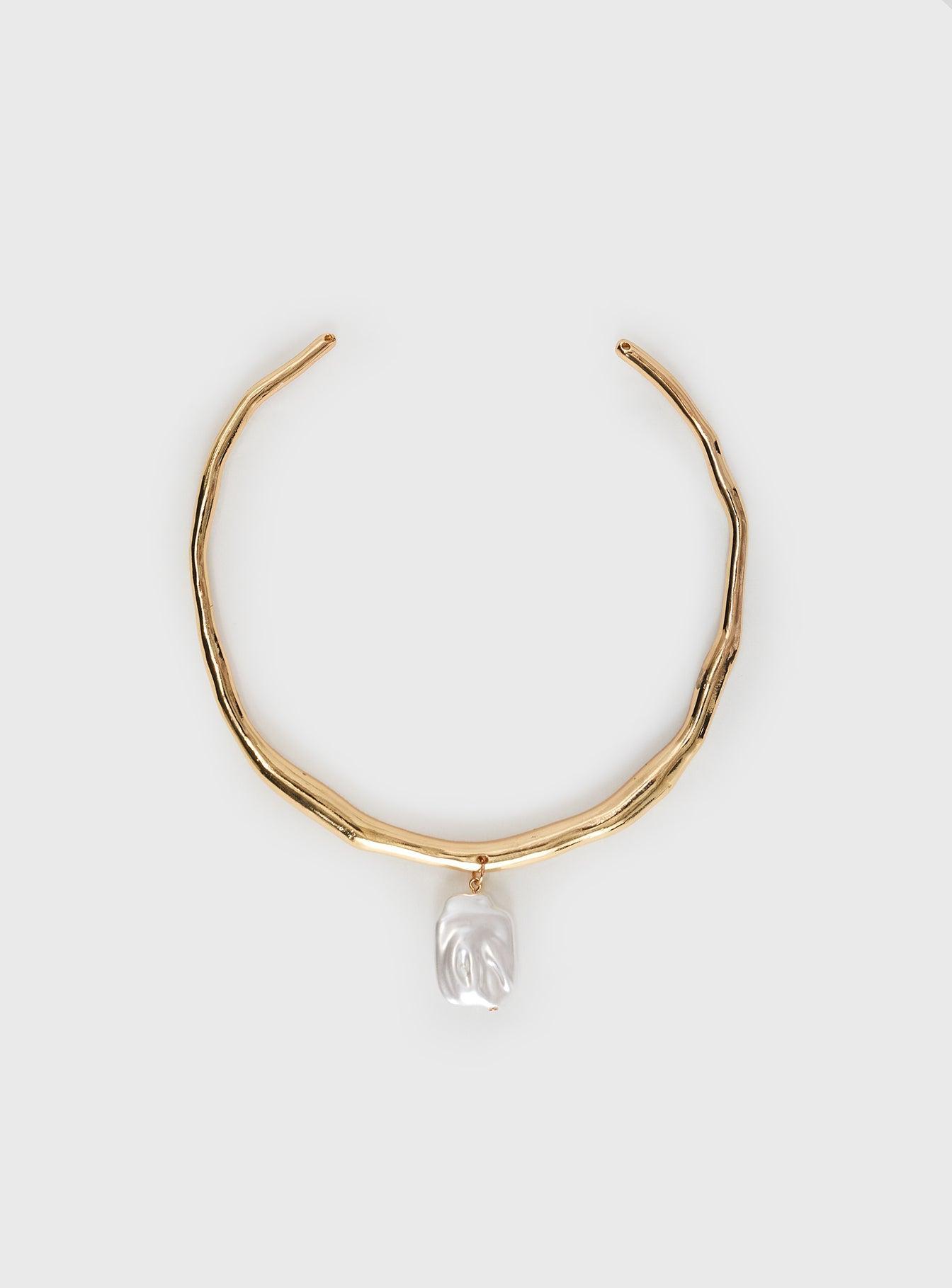 Leani Pearl Necklace Gold Product Image