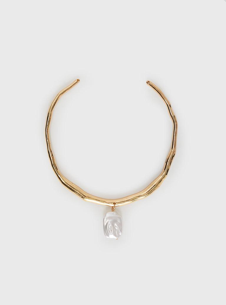 Leani Pearl Necklace Gold Product Image