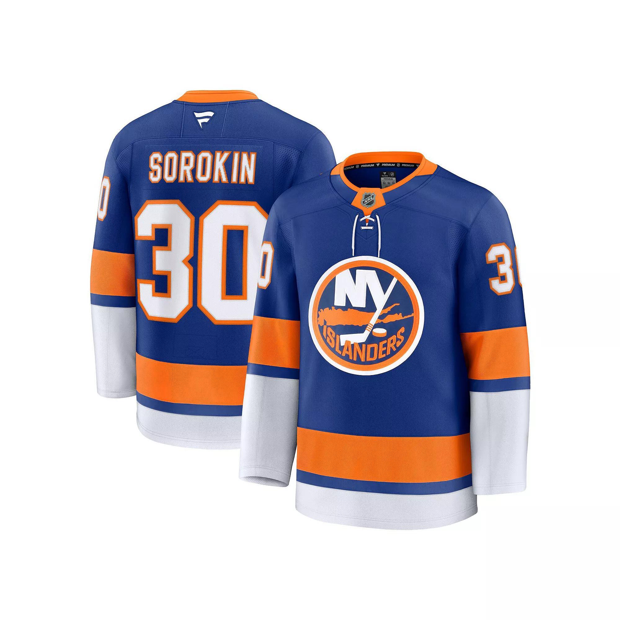 Men's Fanatics Ilya Sorokin Royal New York Islanders Home Premium Jersey, Size: 56, Isl Blue Product Image