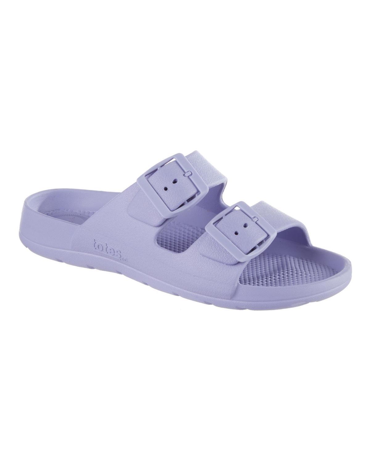 totes Women's Everywear® Double Buckle Adjustable Slide Sandals, Size: 8, Navy Blue Product Image
