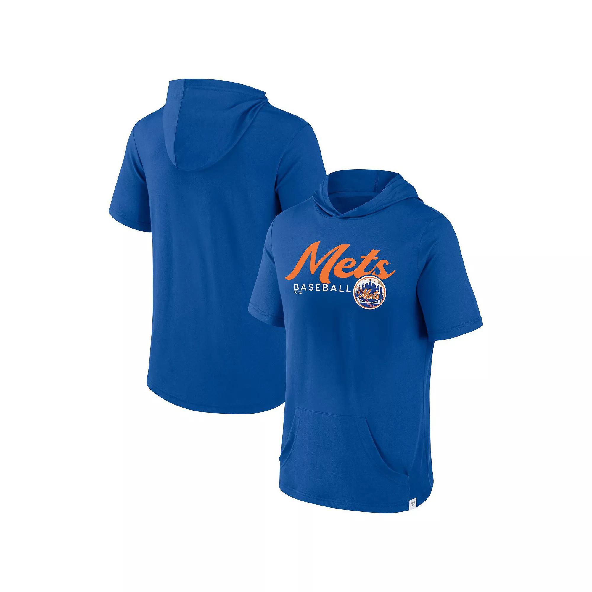 Men's Fanatics Branded Navy Detroit Tigers Offensive Strategy Short Sleeve Pullover Hoodie, Size: Medium, Blue Product Image